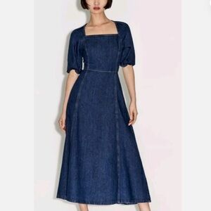 Zara denim midi dress